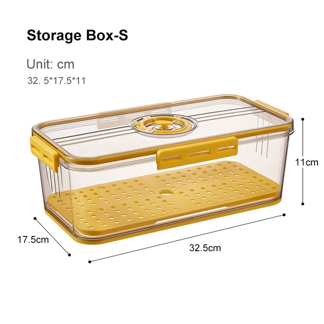 Transparent Refrigerator Thick Storage Organizer Box