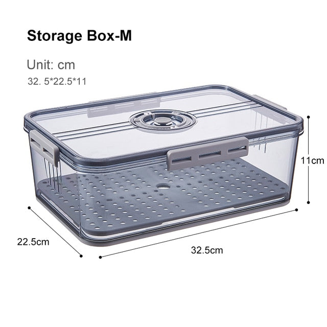 Transparent Refrigerator Thick Storage Organizer Box