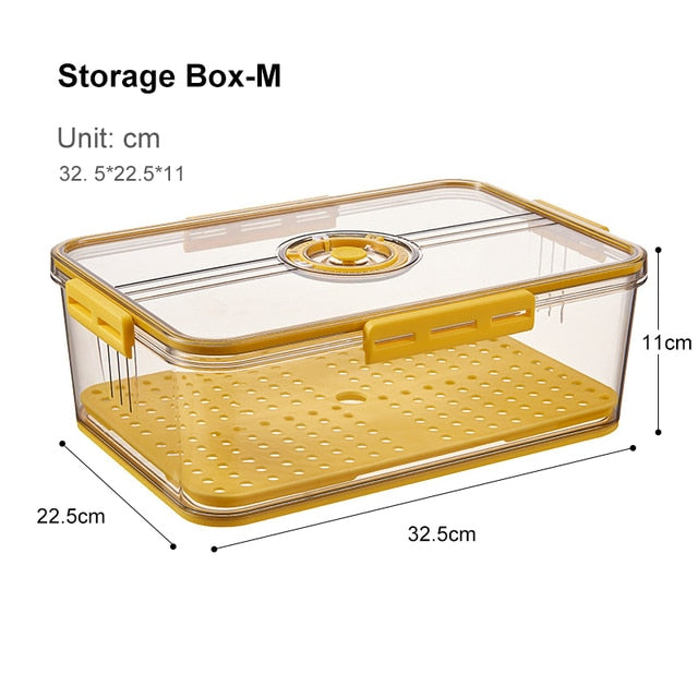 Transparent Refrigerator Thick Storage Organizer Box