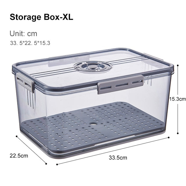 Transparent Refrigerator Thick Storage Organizer Box