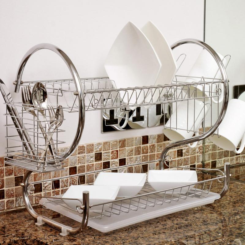 Kitchen Stainless Steel Rack Tableware Organizer - UTILITY5STORE