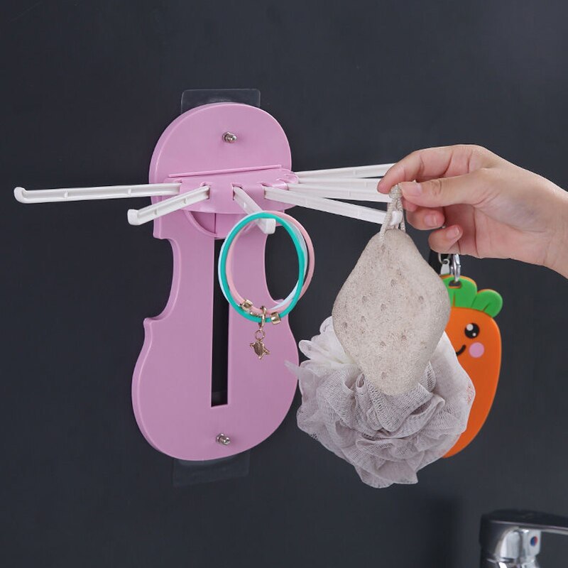 Wall-mounted Retractable Flexible Hanger