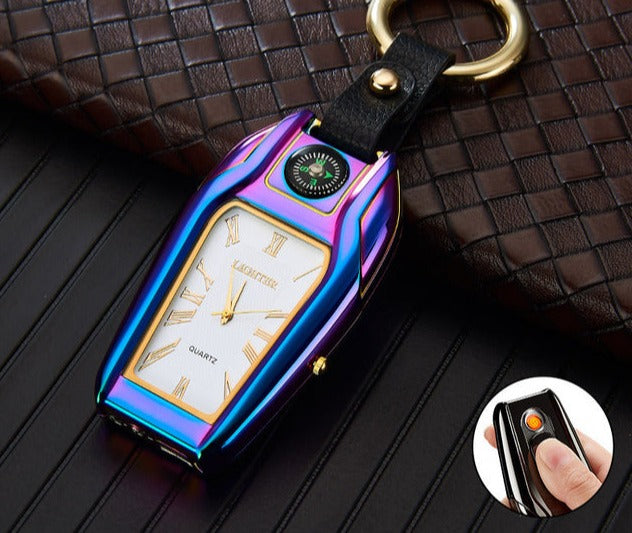 Elegant Car Keychain Watch Light