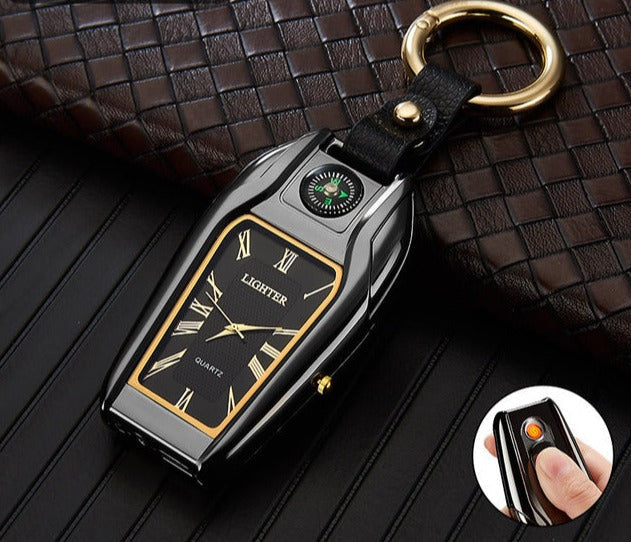 Elegant Car Keychain Watch Light