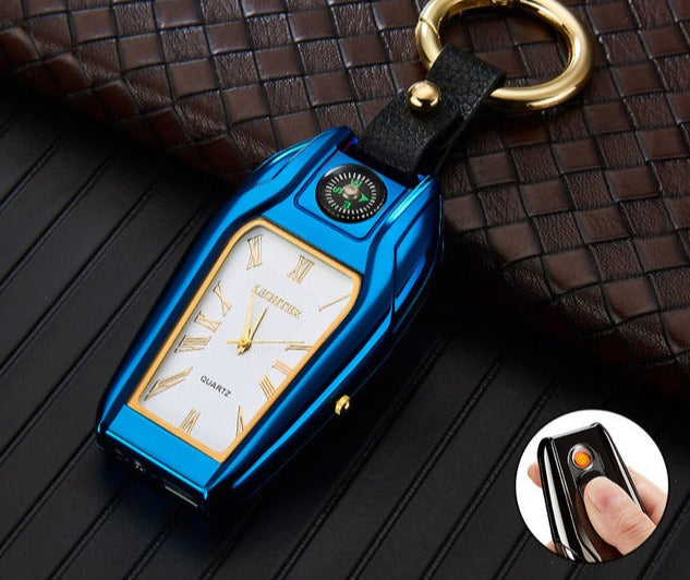 Elegant Car Keychain Watch Light