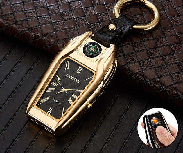 Elegant Car Keychain Watch Light