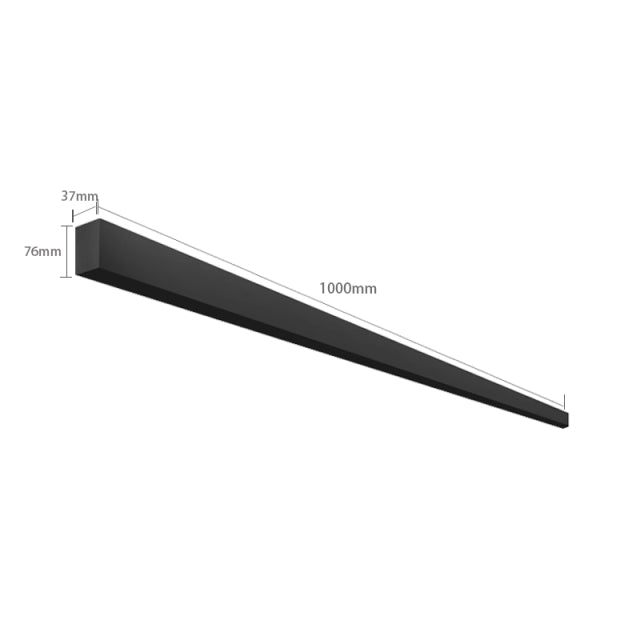 Wall-Mounted Black Continuous Magnetic Track System Light