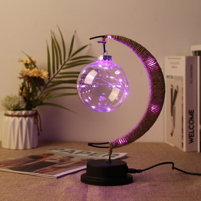 Handmade LED Iron Lunar Lamp