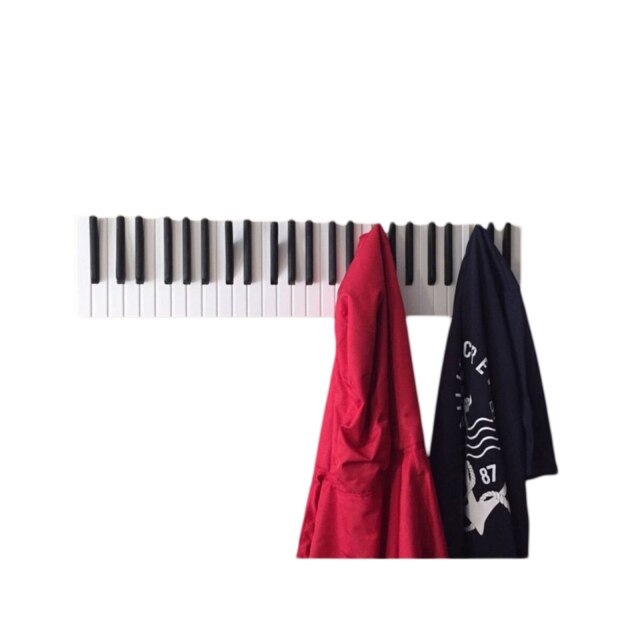 Wooden Piano Keys Coat Rack