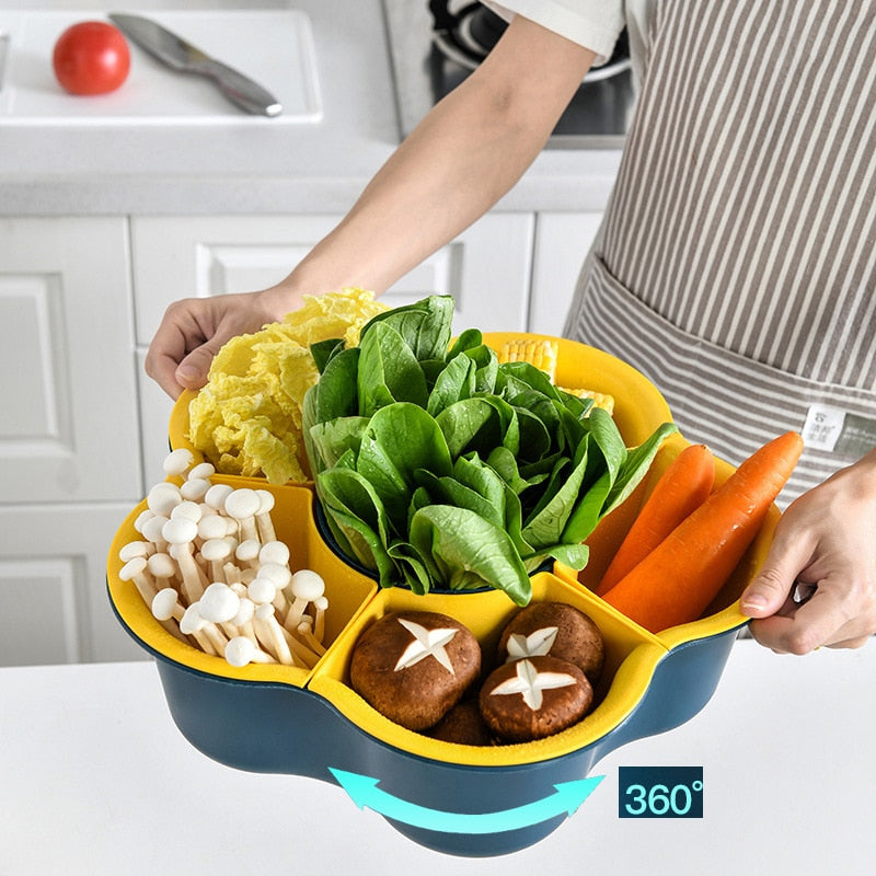 Rotating Drain Basket Snack Tray - UTILITY5STORE