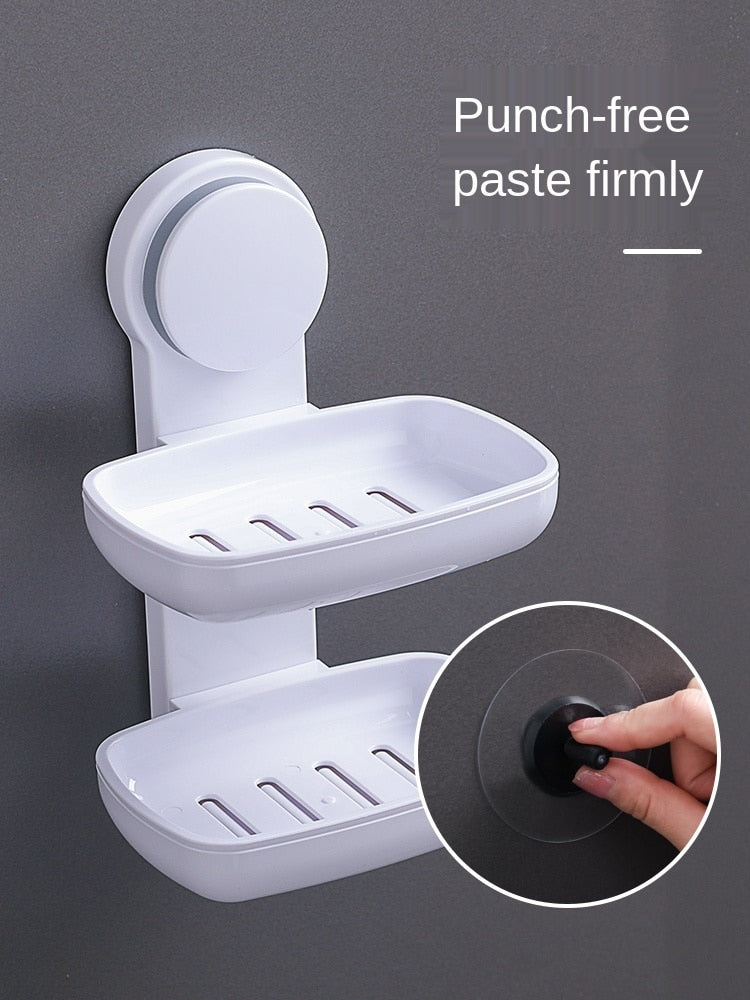 Wall Mounted Bathroom Soap Holder Drainer