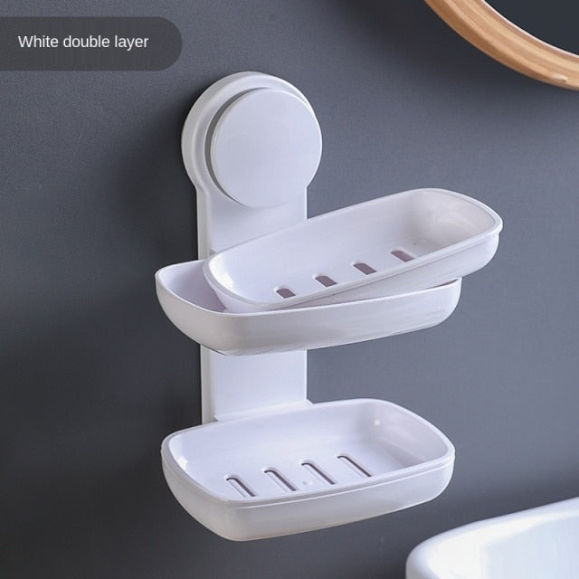 Wall Mounted Bathroom Soap Holder Drainer