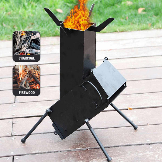 Stainless Steel Titanium Foldable Rocket Grill
