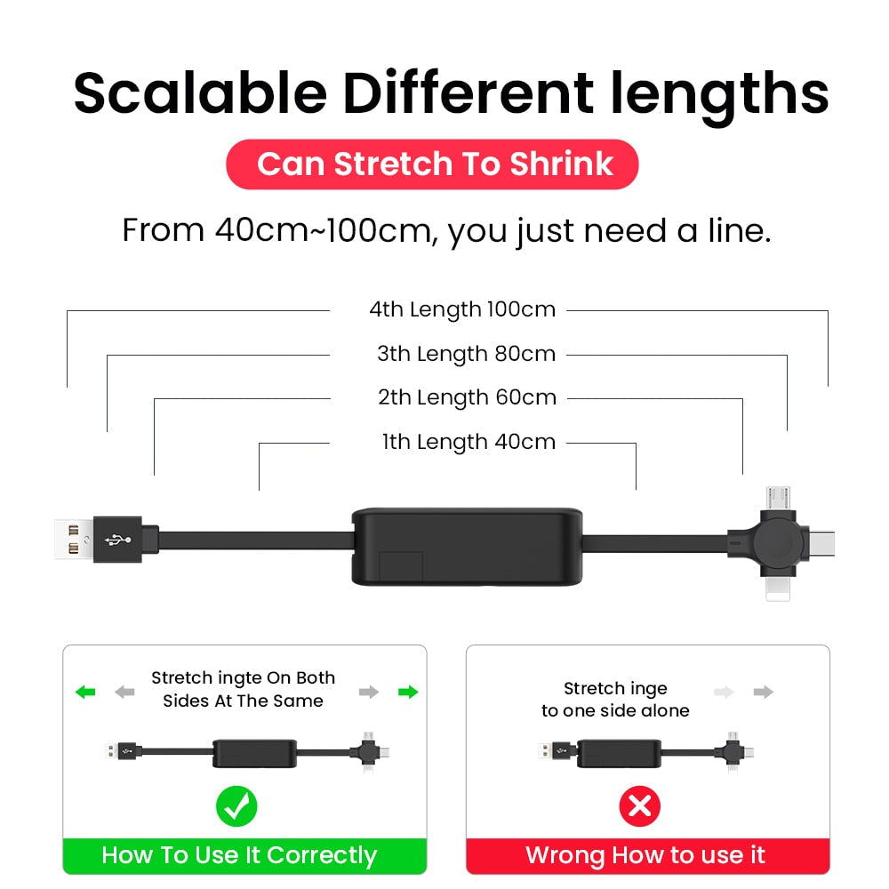 Retractable All in One Phone Charger