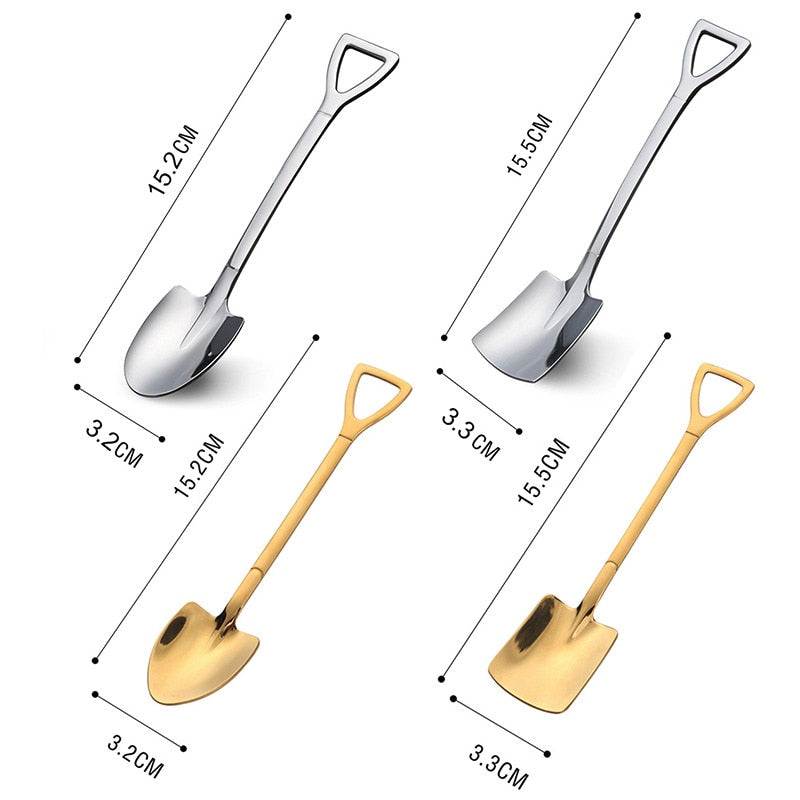 Creative Shovel Shape Dessert Spoons - UTILITY5STORE