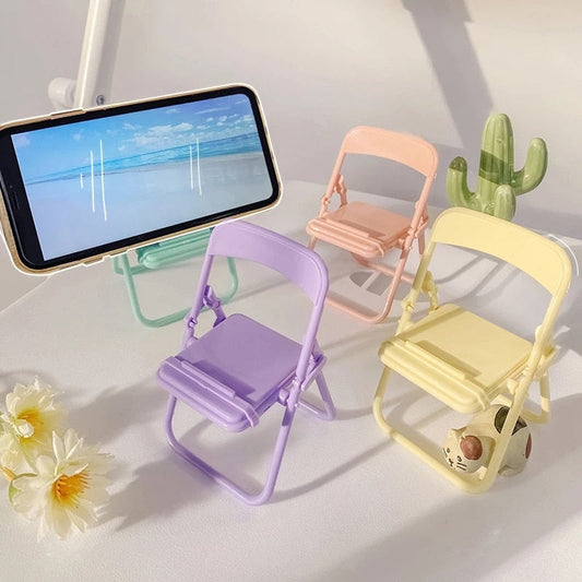 Mini Folding Chair Creative Phone Holder
