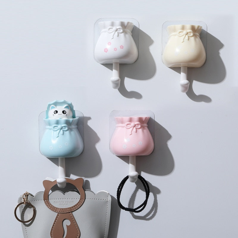 Cute Cat Sticky Hook Hanger