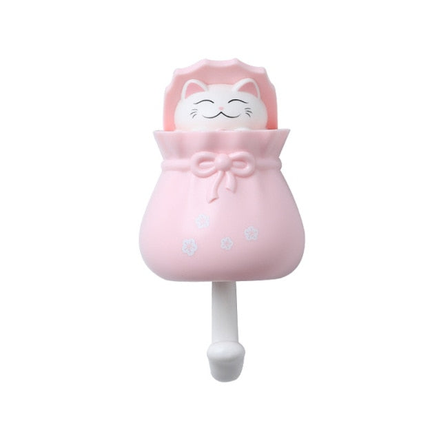 Cute Cat Sticky Hook Hanger