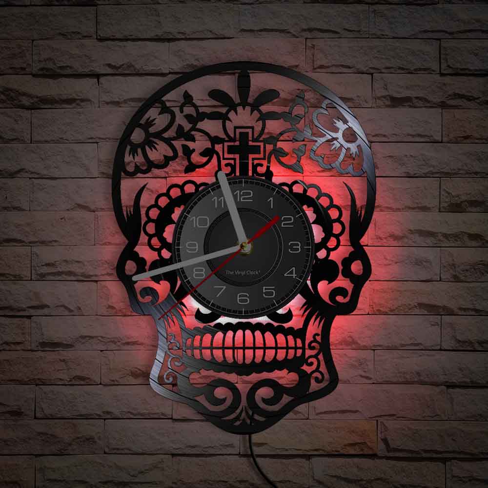 Skull Gothic Wall Clock