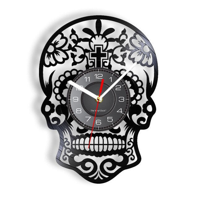 Skull Gothic Wall Clock