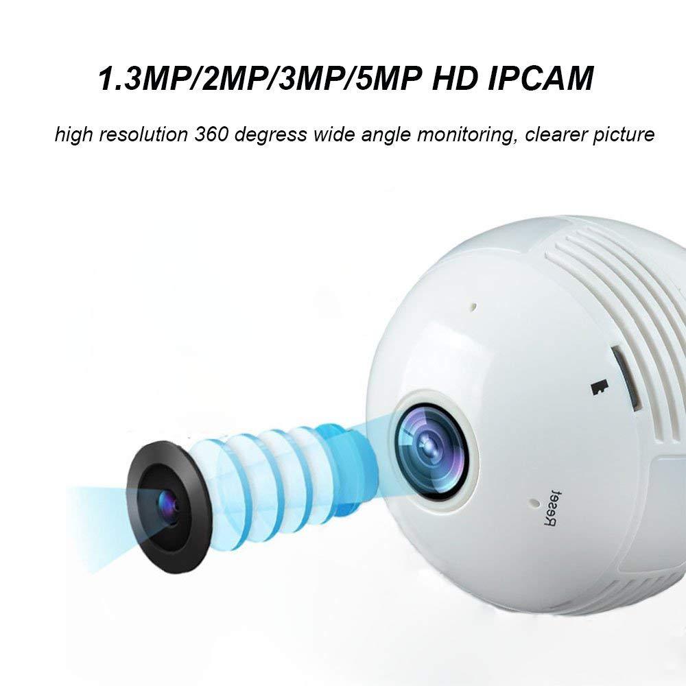 Fisheye Mini WiFi Bulb Security Camera