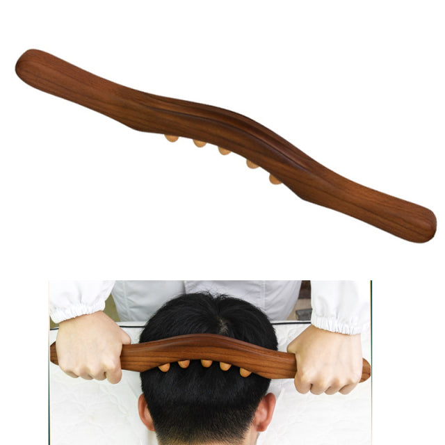 Wooden Gua Sha Neck Shoulder Back Massager