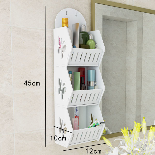 Wall Mounted No-Drill Shelf Storage Organizer