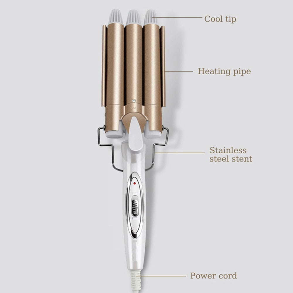 Professional Deep Waves Ceramic Hair Curling Iron