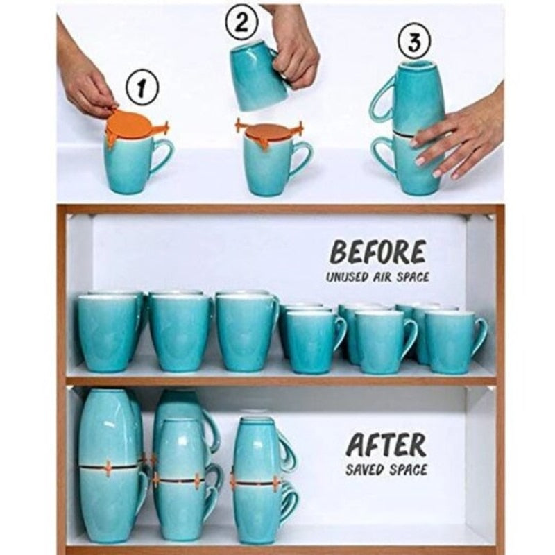 Stackable Mug Cup Organizer Tool