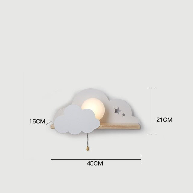 Nordic Kids Cloud Sky LED Wall Lamp