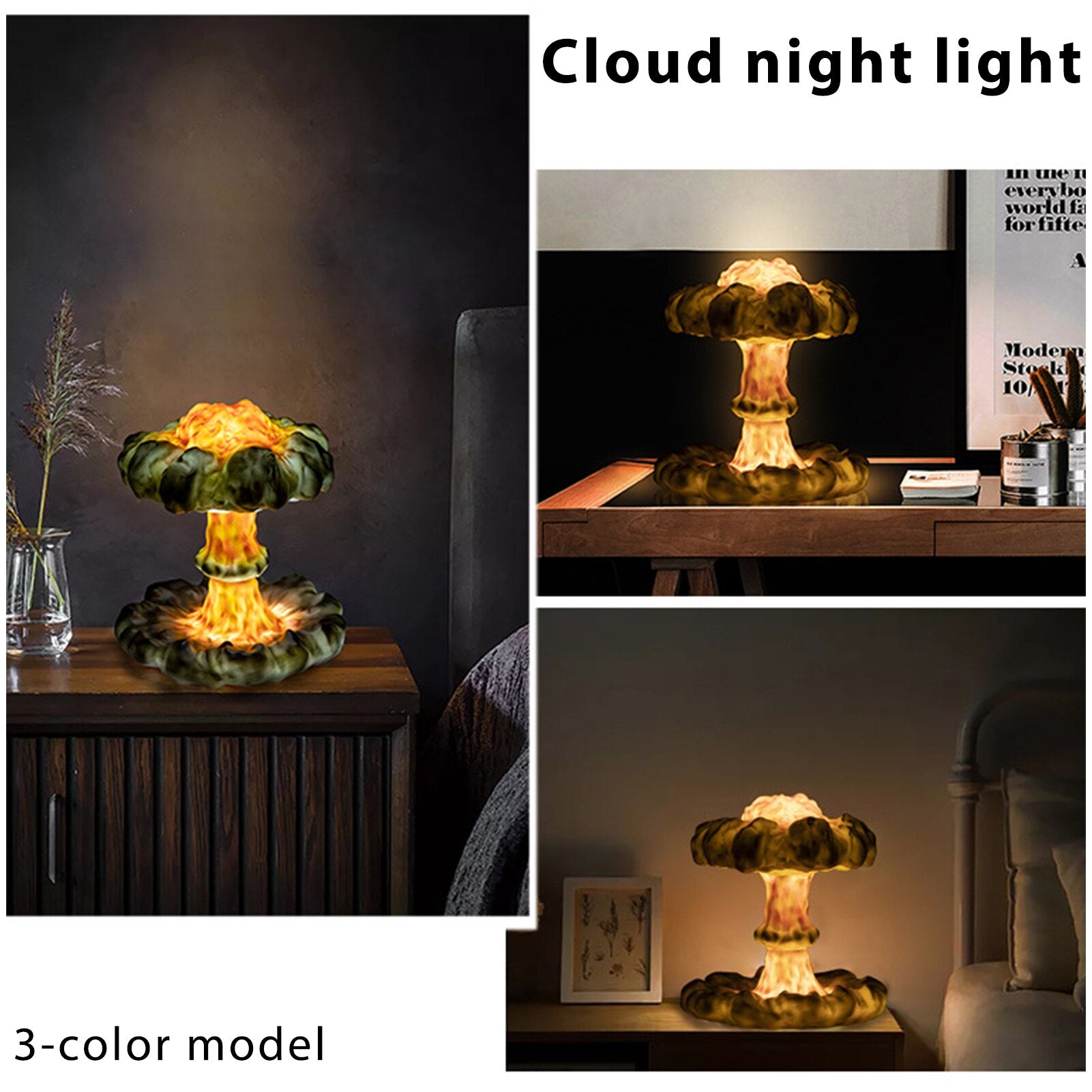 Creative 3D Mushroom Cloud Night Lamp