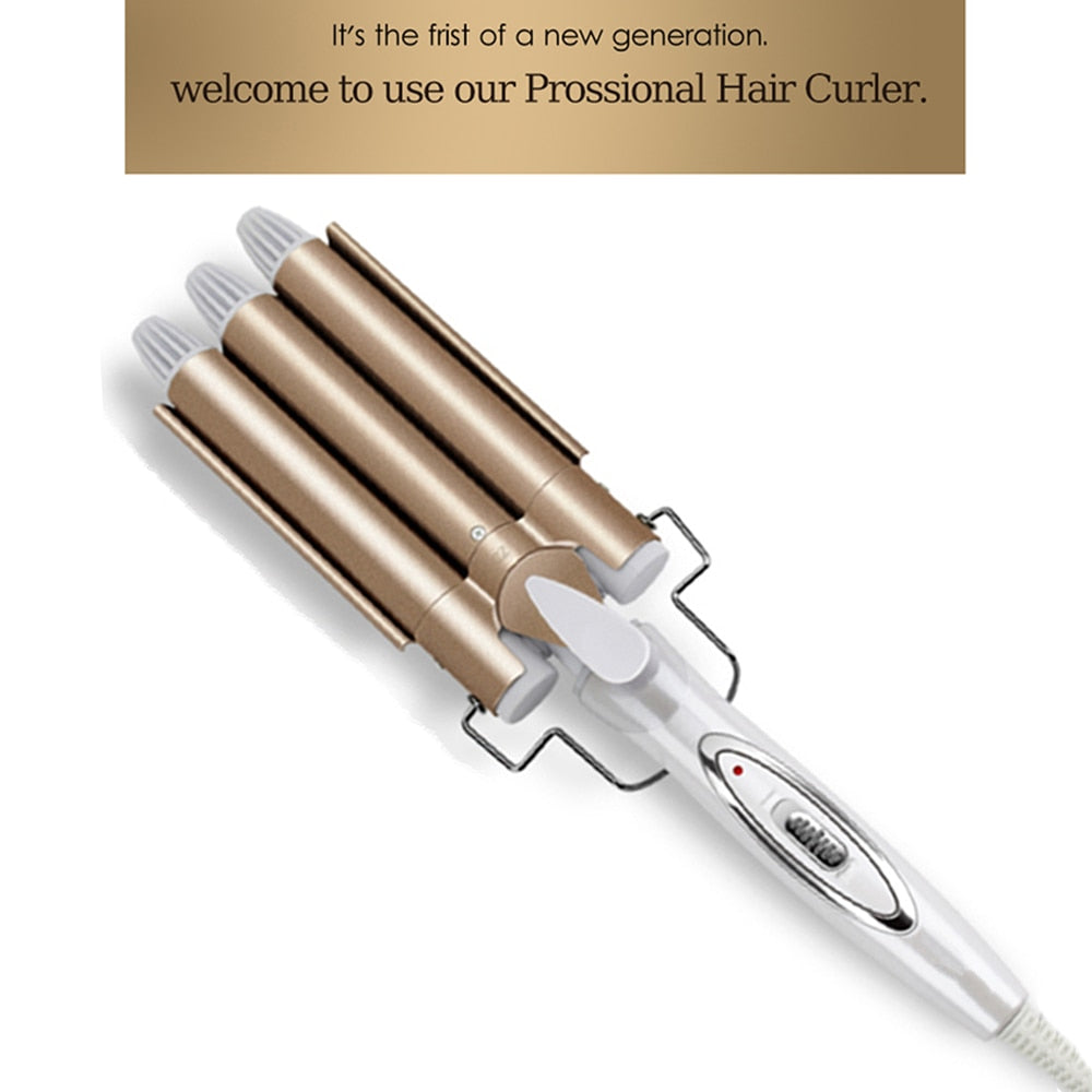 Professional Deep Waves Ceramic Hair Curling Iron