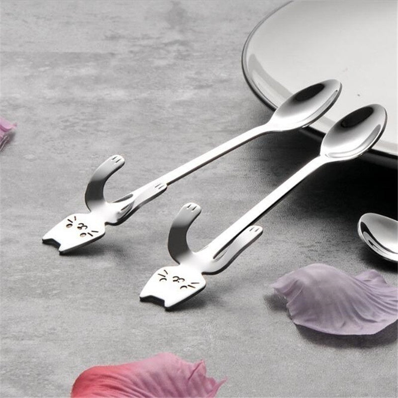 Cute Cat Long Handle Tea Spoon