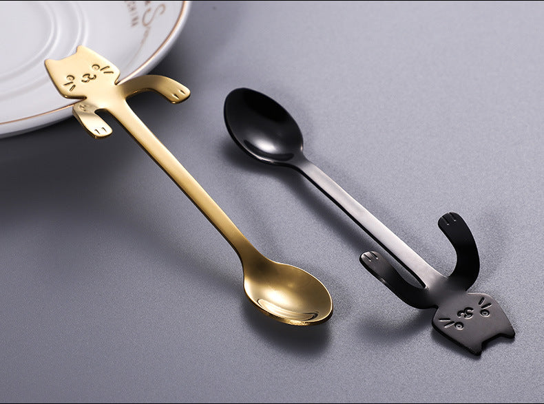 Cute Cat Long Handle Tea Spoon