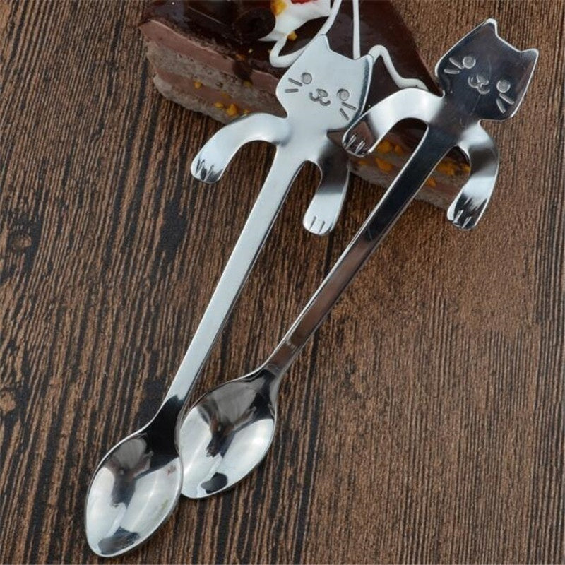 Cute Cat Long Handle Tea Spoon