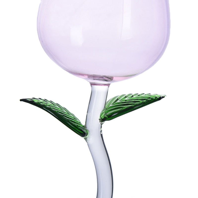 Rose Shape Elegant Wine Glass