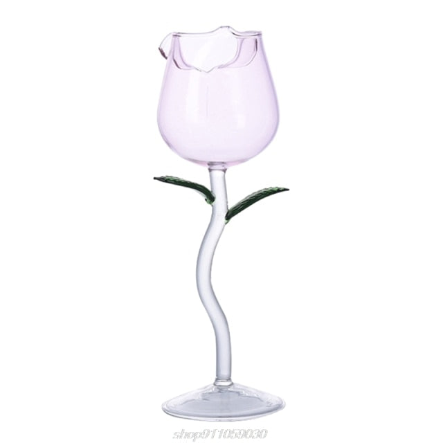 Rose Shape Elegant Wine Glass