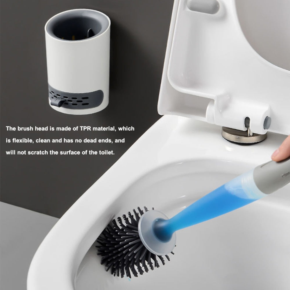 Soft Silicone Soap Sprayer Toilet Cleaning Brush