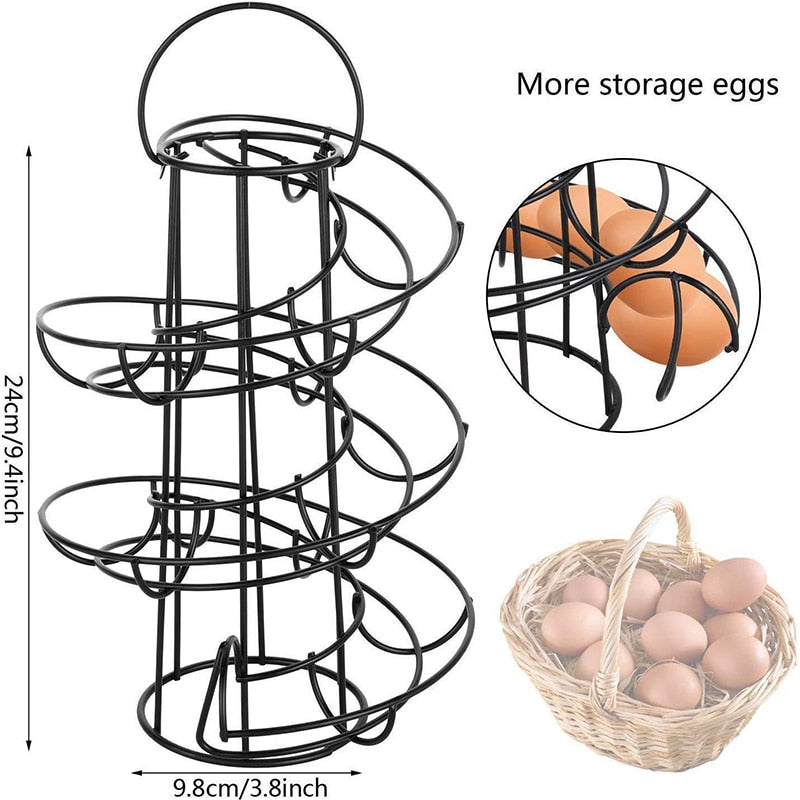 Creative Spiral Egg Dispenser Storage Rack - UTILITY5STORE