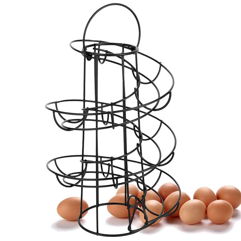 Creative Spiral Egg Dispenser Storage Rack - UTILITY5STORE