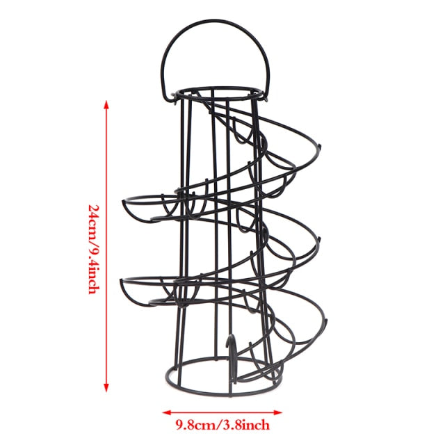 Creative Spiral Egg Dispenser Storage Rack - UTILITY5STORE