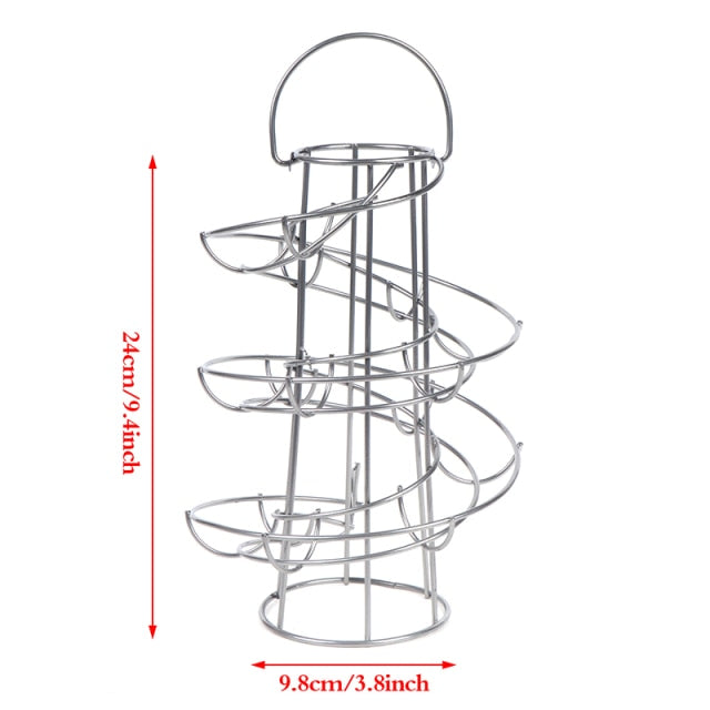 Creative Spiral Egg Dispenser Storage Rack - UTILITY5STORE