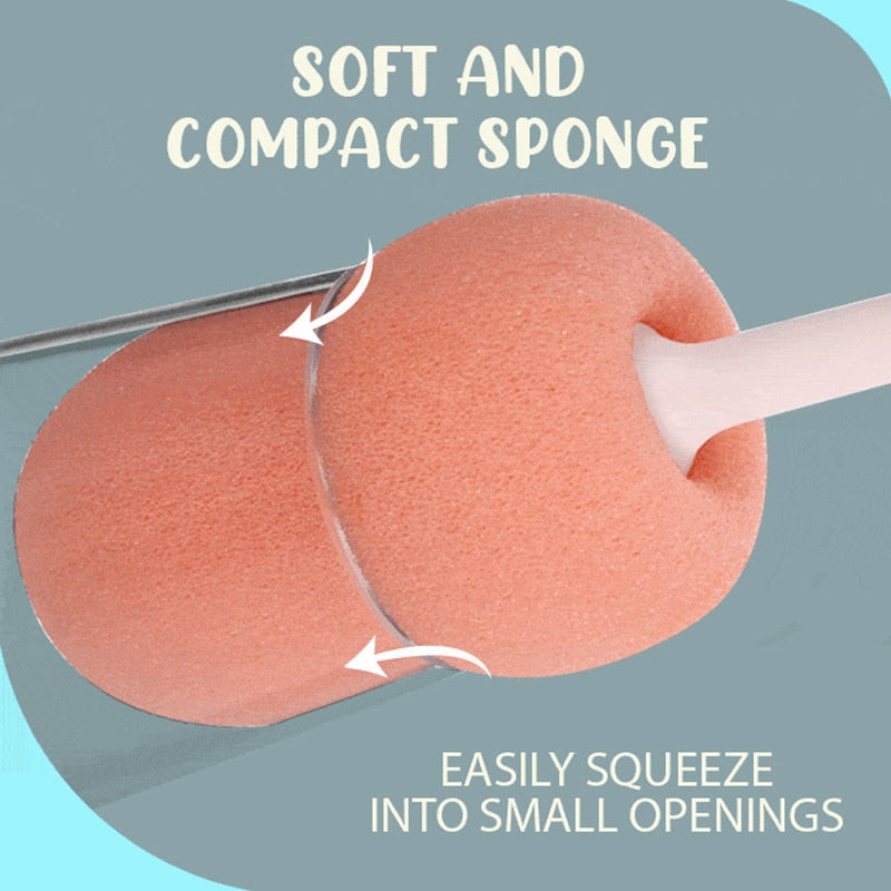 Long Handle Vertical Cleaning Sponge Brush