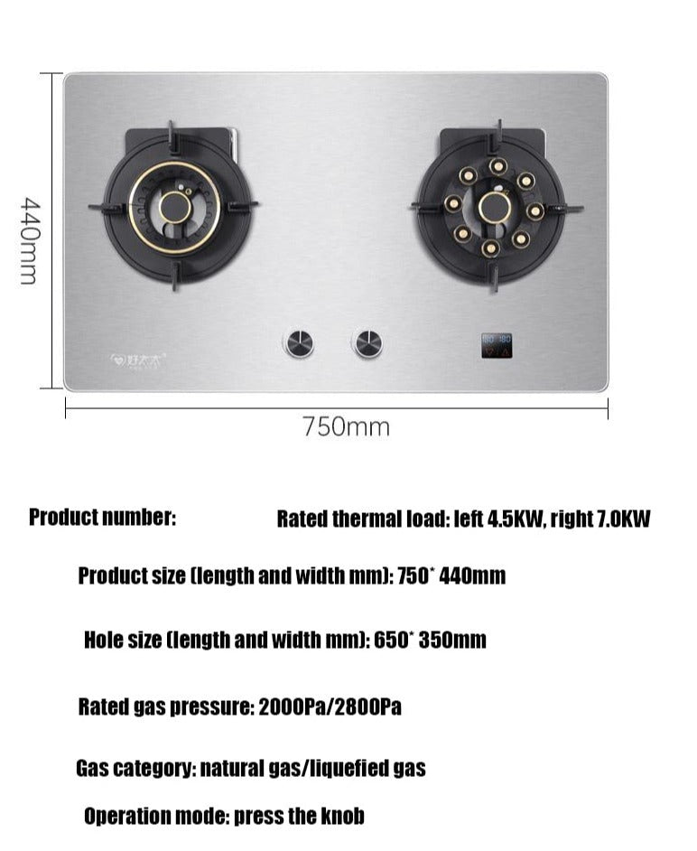 Magic Stainless Steel Liftable Double Gas Stove