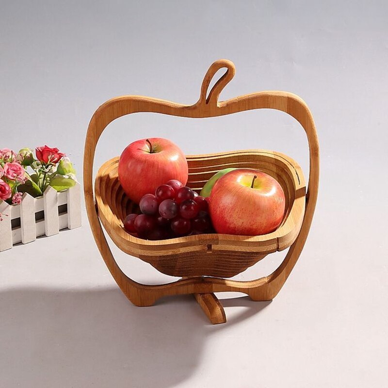 Foldable All-Natural Wooden Fruit Bowl - UTILITY5STORE