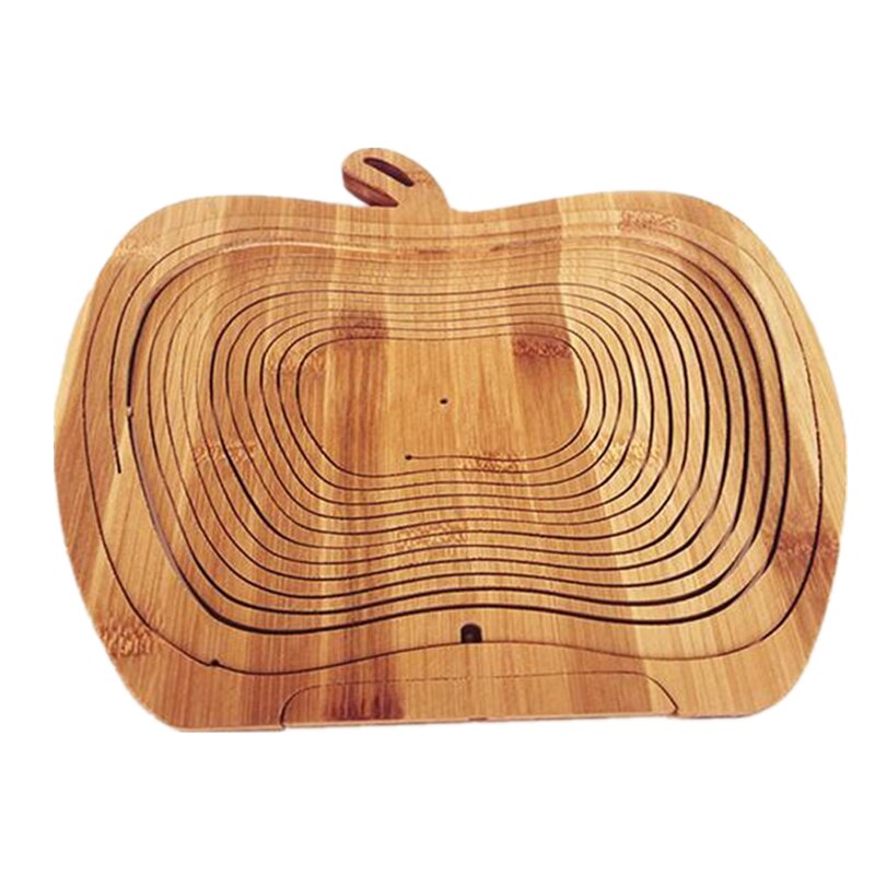 Foldable All-Natural Wooden Fruit Bowl - UTILITY5STORE