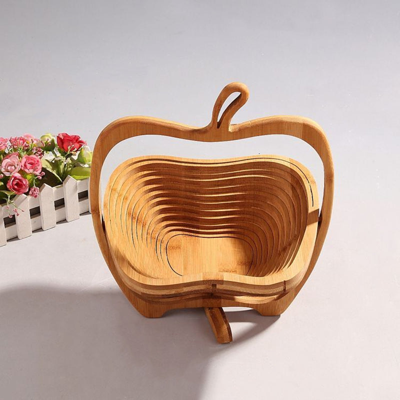 Foldable All-Natural Wooden Fruit Bowl - UTILITY5STORE