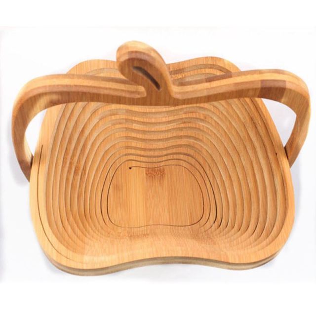 Foldable All-Natural Wooden Fruit Bowl - UTILITY5STORE