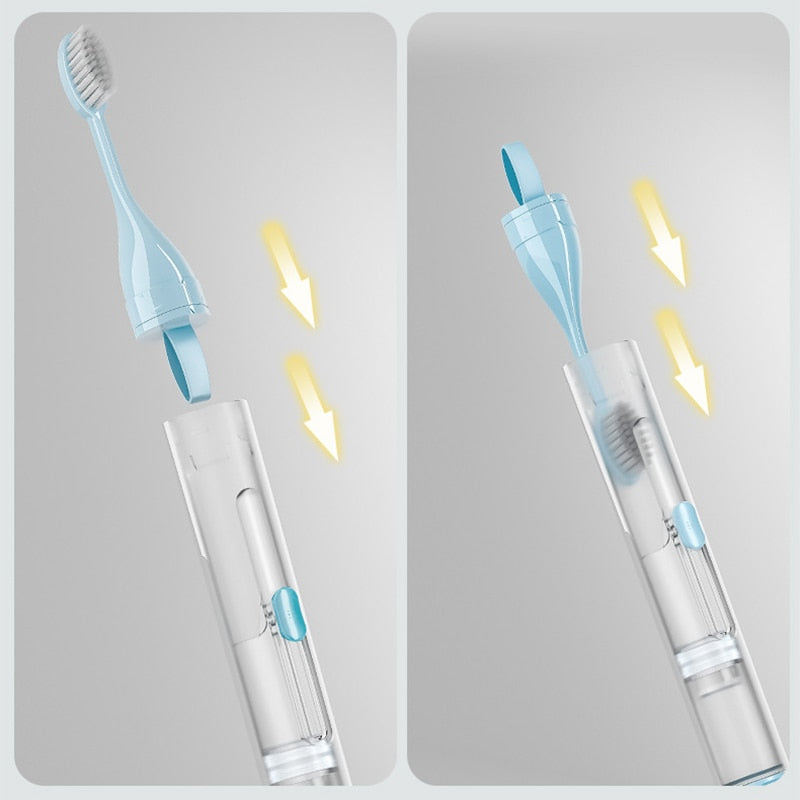 2in1 Portable Folding Travel Toothbrush Kit - UTILITY5STORE