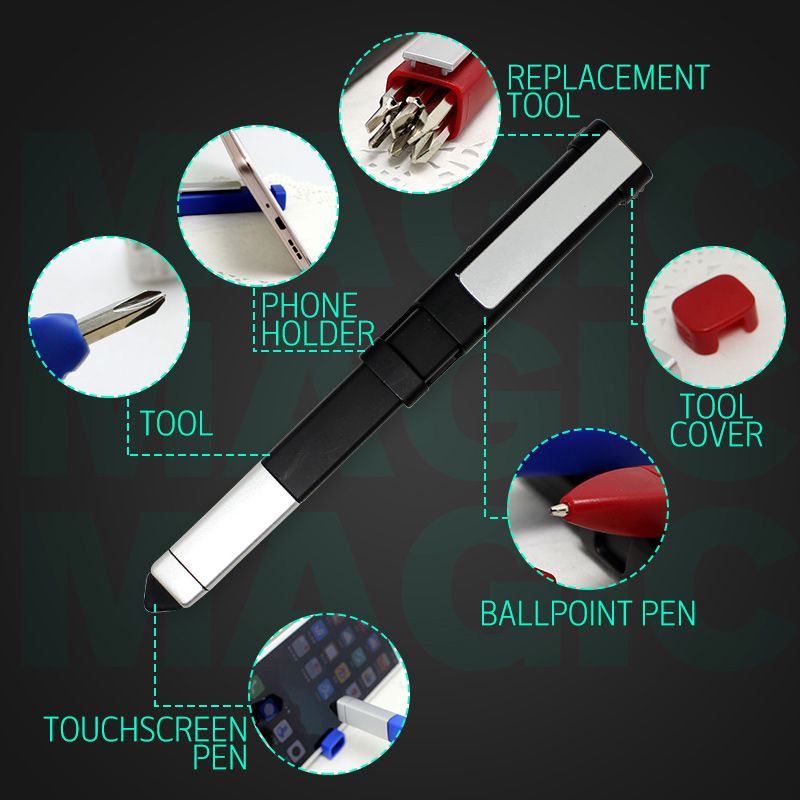 Multi-Tool Phone Holder Mini Screwdriver Pen